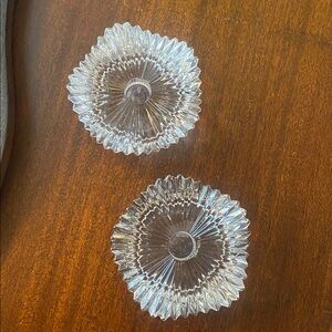 Pair of vintage Mikasa "Motion" Austrian crystal candle stick holders 90’s